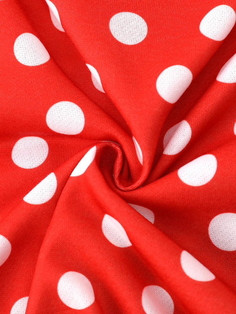 Sweat à capuche imprimé pois Minnie pour petite fille Disney Mickey et ses amis, rouge