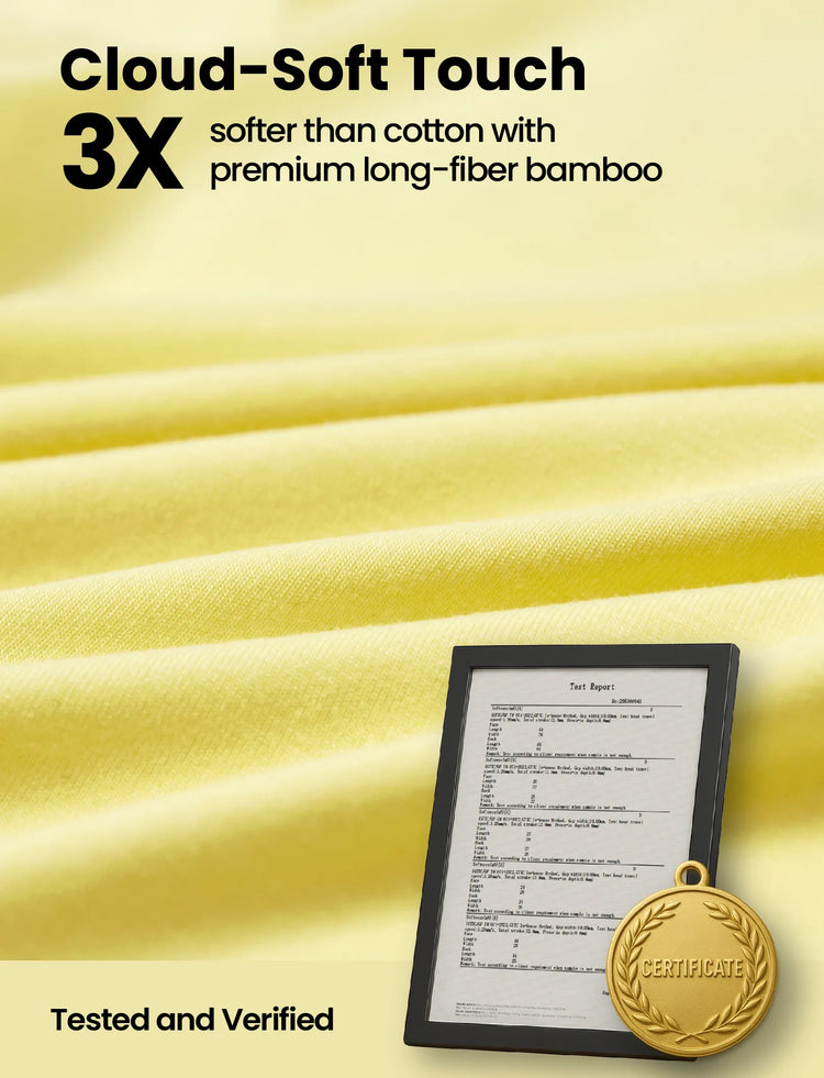 Bamboo Baby Boy/Girl 2-Pack Solid&Printed Rompers Set Yellow