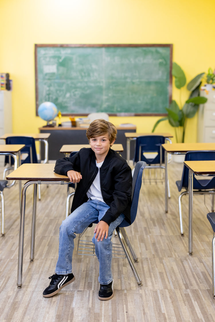 Jean décontracté en coton, couleur unie, taille élastique, doux, extensible, confortable, avec poches, bleu clair