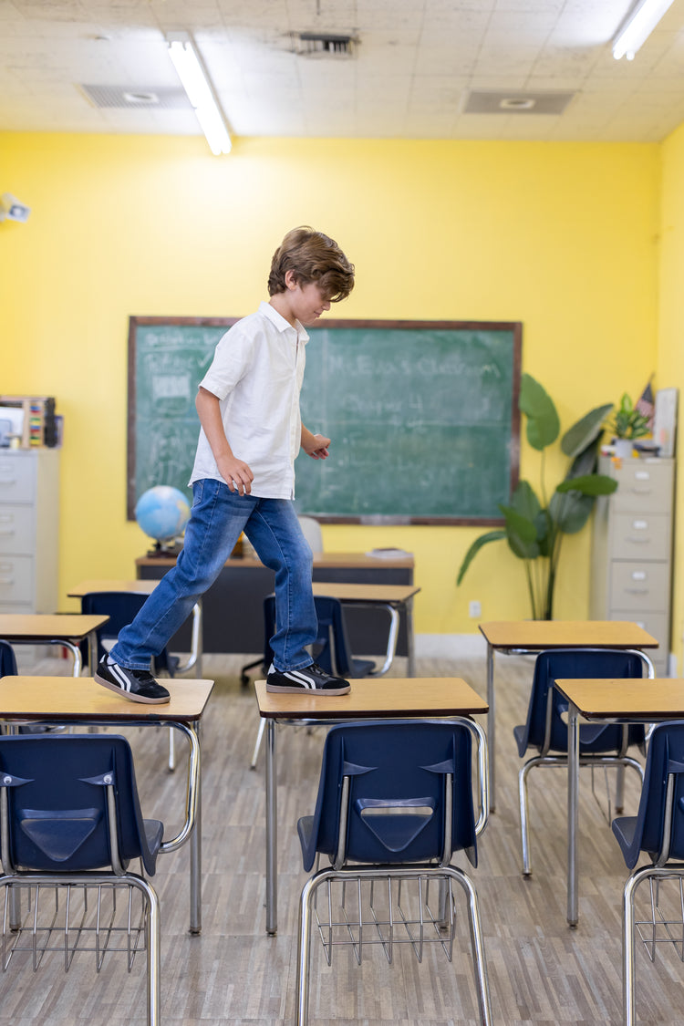 Jean décontracté en coton avec taille élastique, couleur unie, doux, extensible et confortable, avec poches, bleu