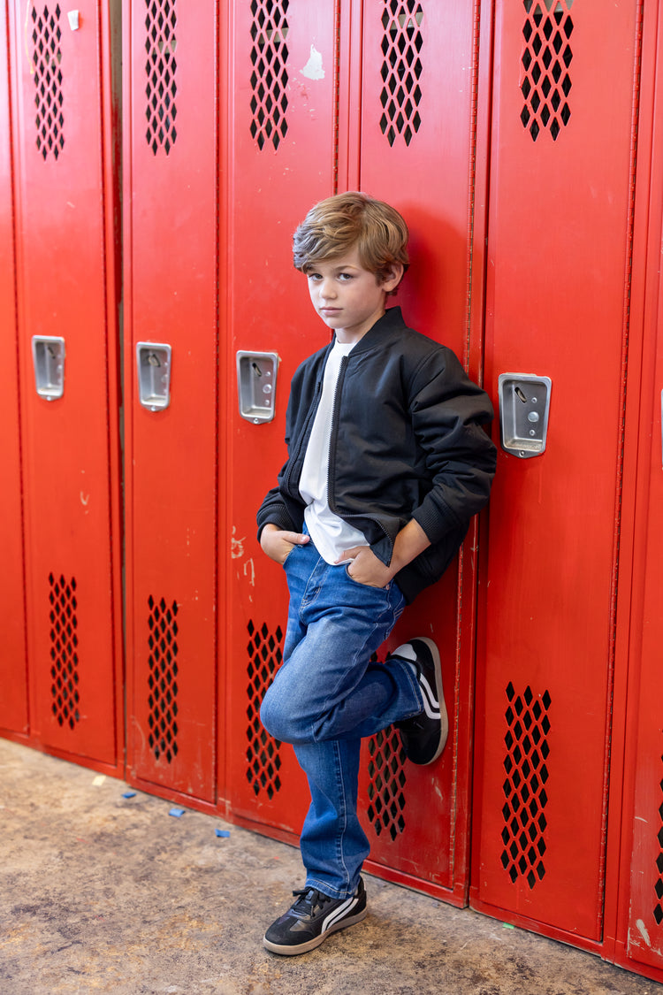 Jean décontracté en coton avec taille élastique, couleur unie, doux, extensible et confortable, avec poches, bleu foncé