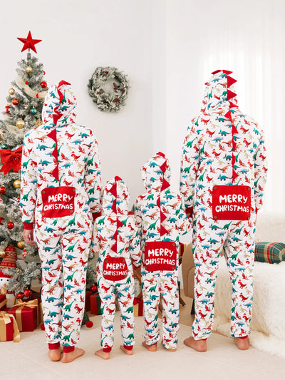 Pyjama de Noël assorti pour toute la famille avec motif 3D et chaussettes de Noël multicolores