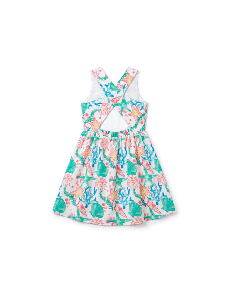 Ocean Vibes Toddler Girl Crossback Dress Green