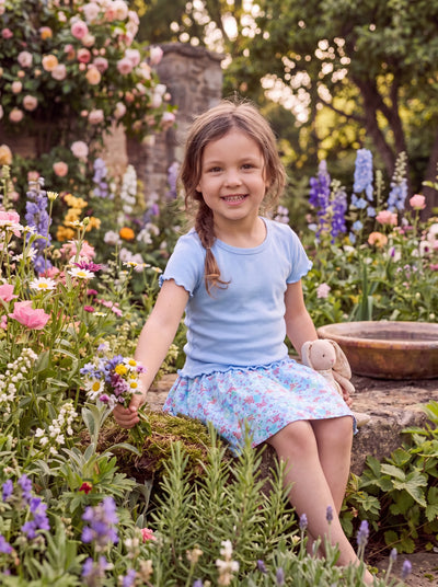 Fresh Market Toddler Girl Top & Skirt Set Blue