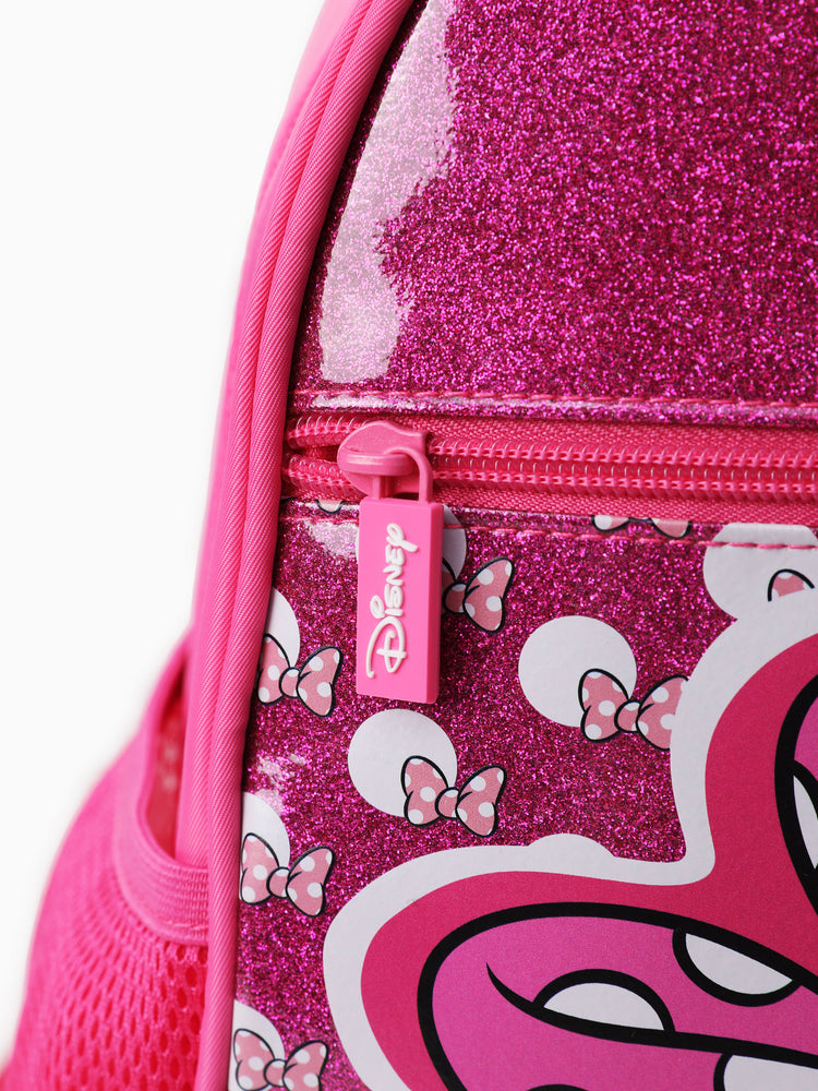 Disney Mickey and Friends Toddler Girl Minnie Backpack with Chest Strap & Bottle Pockets Hot Pink