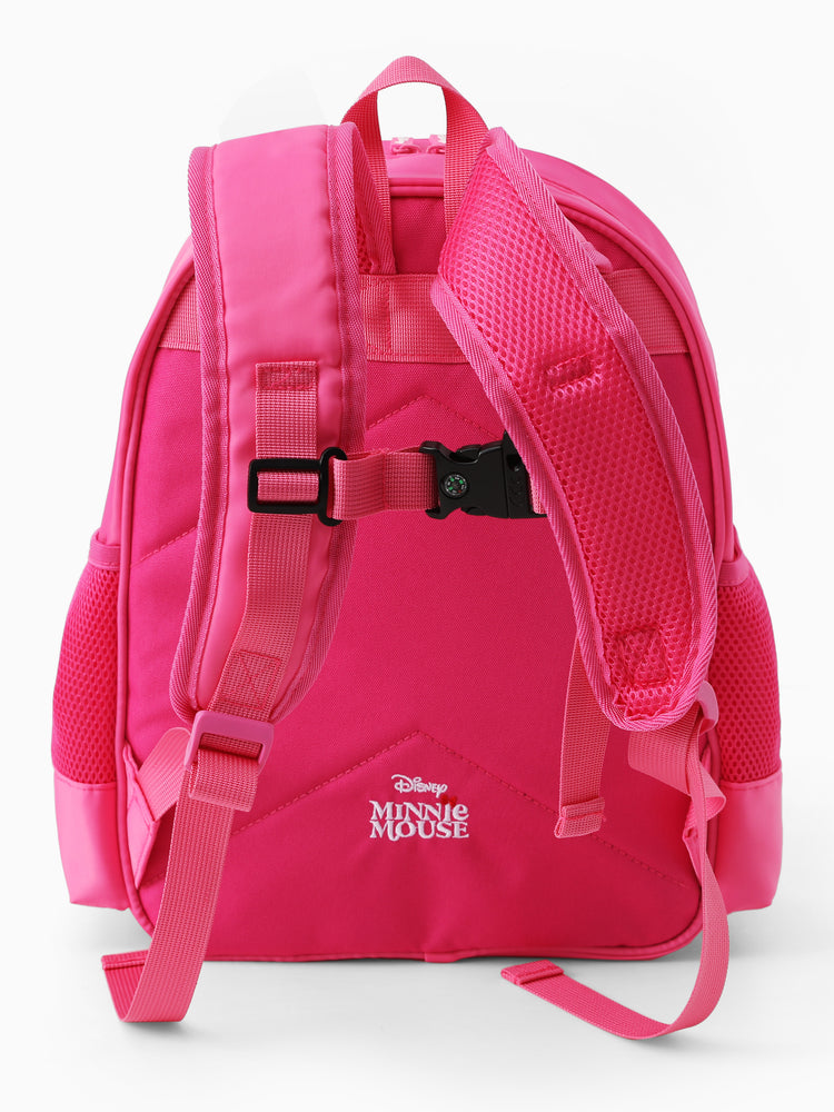 Disney Mickey and Friends Toddler Girl Minnie Backpack with Chest Strap & Bottle Pockets Hot Pink