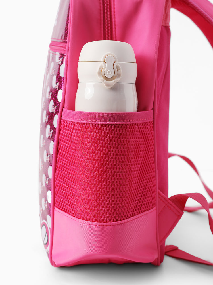 Disney Mickey and Friends Toddler Girl Minnie Backpack with Chest Strap & Bottle Pockets Hot Pink