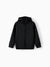 Boys Zip Up Black Hoodie Lightweight Jacket – Stretchy Air Layer Sweatshirt with Full Zipper Black