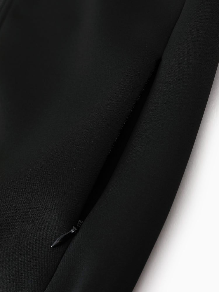 boys zip up black hoodie lightweight jacket stretchy air layer sweatshirt with full zipper black