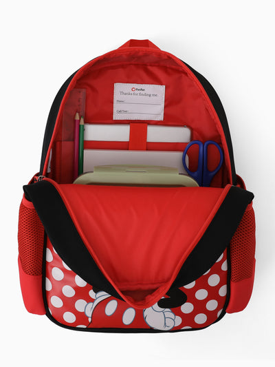 Disney Mickey and Friends Toddler Girl Minnie Backpack with Chest Strap & Bottle Pockets Hot Pink Black