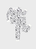 Christmas / Halloween Pajama 2-piece Bamboo Pajamas Set With Childlike Print for Baby / Toddler( Snug-Fitting) White