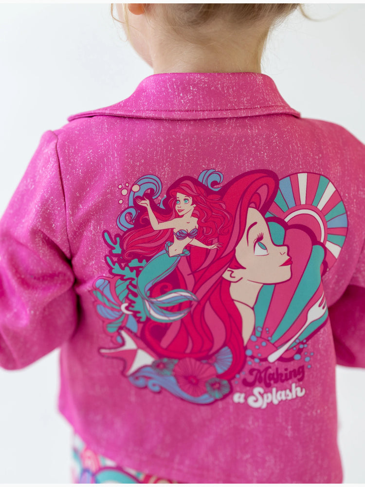Ensemble 2 pièces veste et débardeur pour petite fille Disney Princess Ariel Roseo