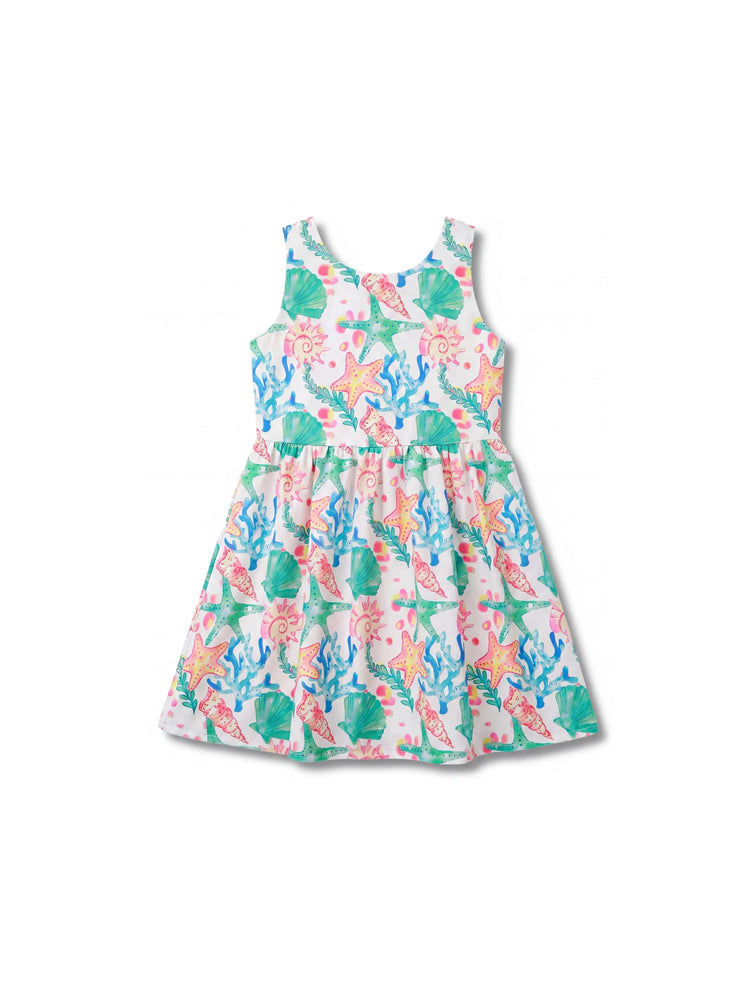 Ocean Vibes Toddler Girl Crossback Dress Green