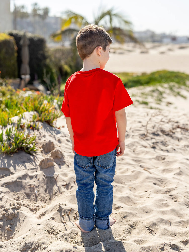 Daddy and Me Disney Mickey and Friends Family matching 1pc Mickey Mouse Graffiti Cotton T-shirt or Colorblock Dress or Naia™ Allover Romper  Red