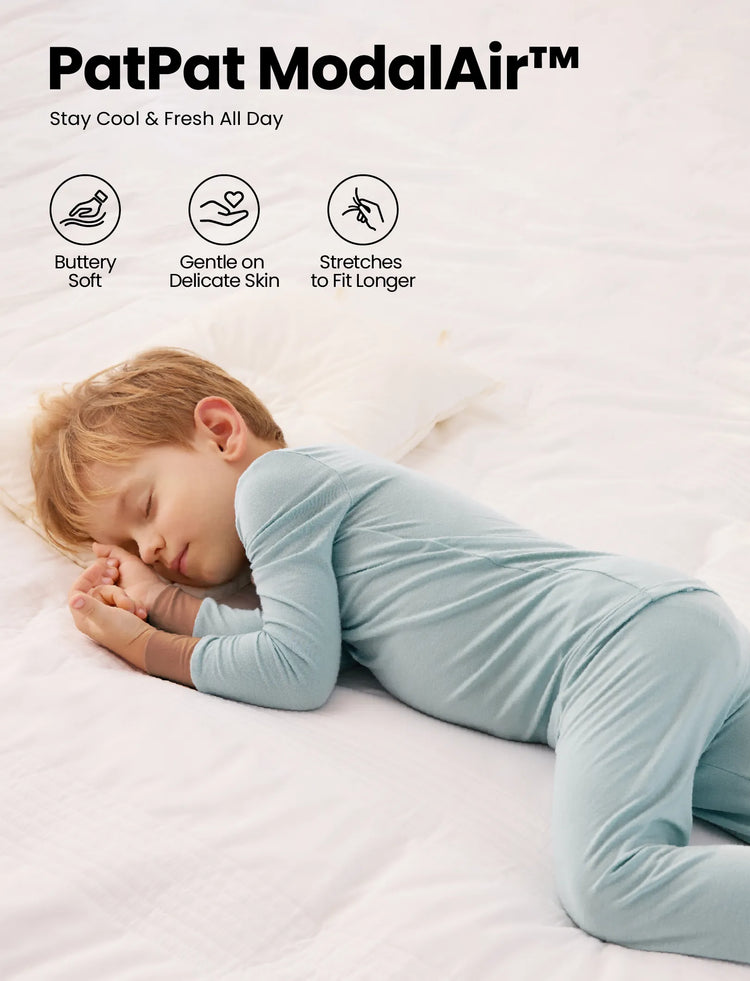 Baby 2-teiliges Tencel Modal Pyjamas Set für Mädchen / Jungen ( eng anliegend ) grün