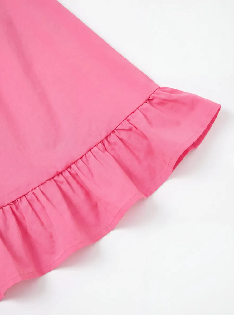 Fresh Market Baby Girl Ruffle Dress Hot Pink