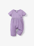 Vêtements pour bébé fille, combinaison à imprimé floral violet