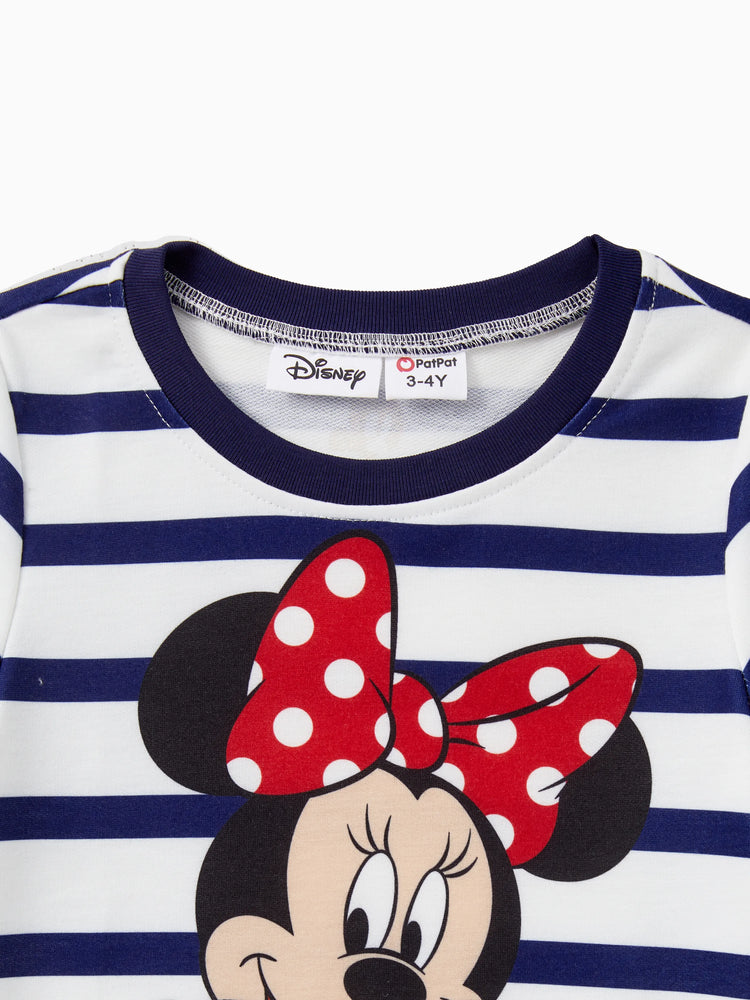 Ensembles de robes et t-shirts assortis à manches courtes Naia™ à rayures et imprimés de personnages Disney Mickey et ses amis