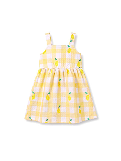 Fresh Market Baby Girl Lemon Print Dress Yellow
