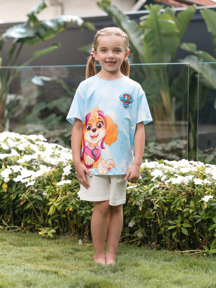 PAW Patrol Matching Family Casual Tie-dye Printed Tee Multi-color