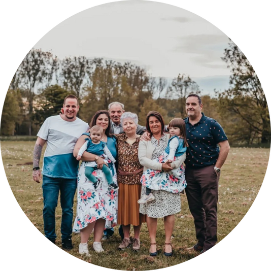 Gemeinsame Familienpose