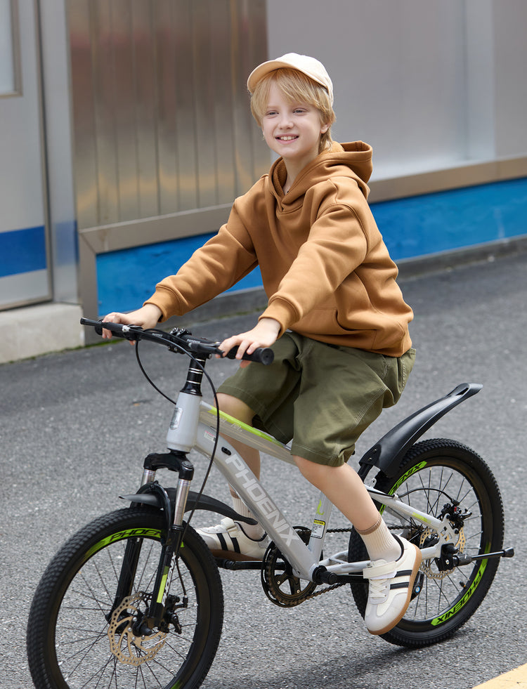 Boys and Girl Solid Color Thermal Hoodie with Far Infrared Heat-Retaining Fabric Brown