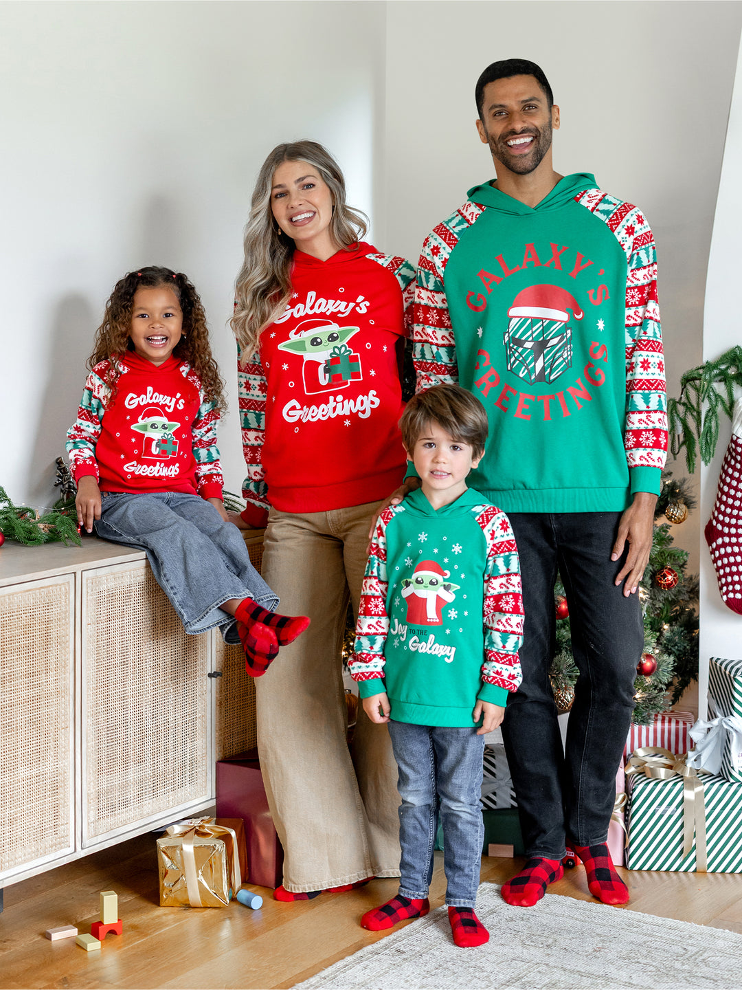 Sweat-shirt de Noël familial assorti en coton multicolore Star Wars