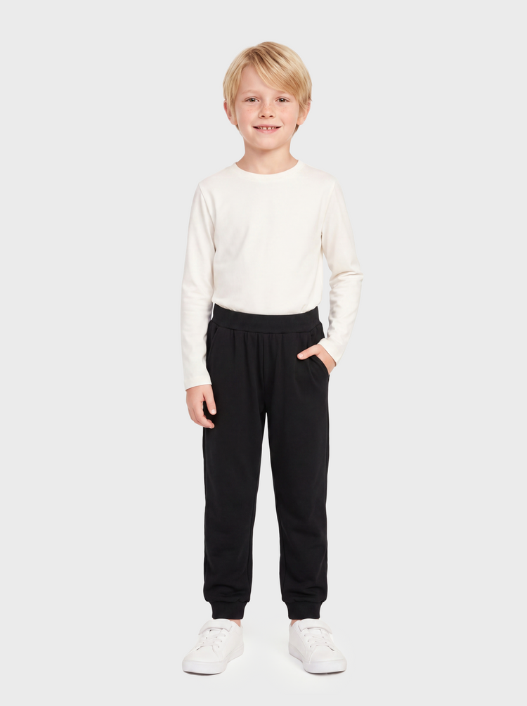 Toddler/Kids Unisex Solid Jogger Pants Black