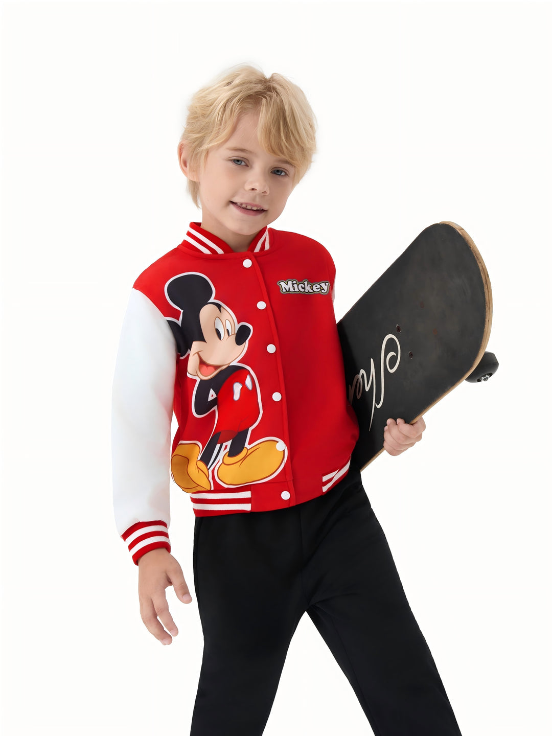 Disney Mickey und Freunde Jungen Mickey Leichte Bomberjacke Rot