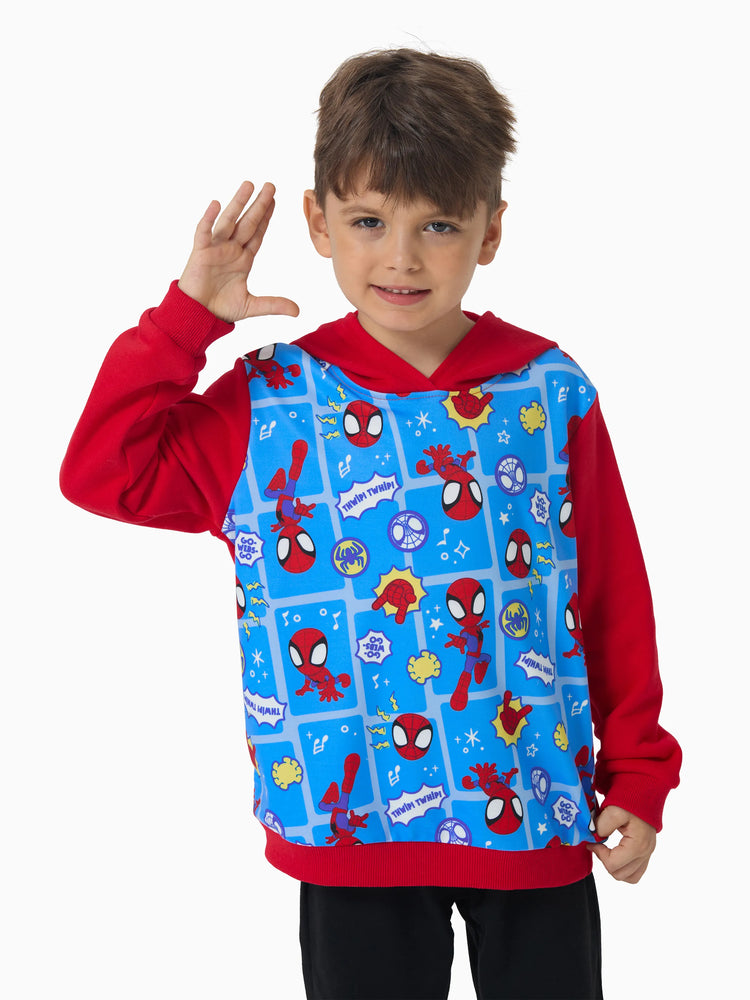 Marvel Toddler Boy Spider-Man Hoodie Sweatshirt Red