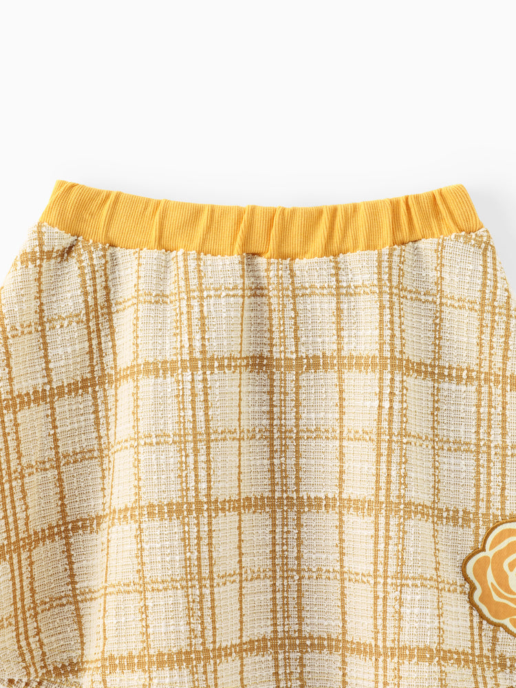 Disney Princess Belle Tweed Cardigan And Skirt Set Yellow