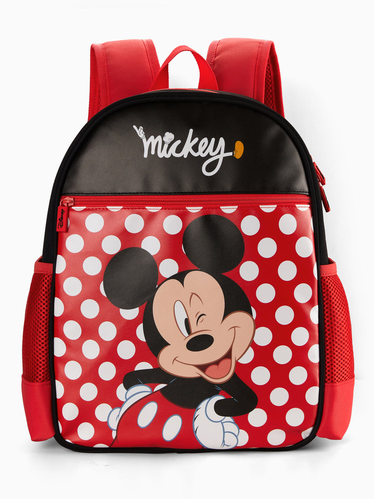 Disney Mickey and Friends Toddler Girl Minnie Backpack with Chest Strap & Bottle Pockets Hot Pink Black