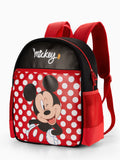 Disney Mickey and Friends Toddler Girl Minnie Backpack with Chest Strap & Bottle Pockets Hot Pink Black