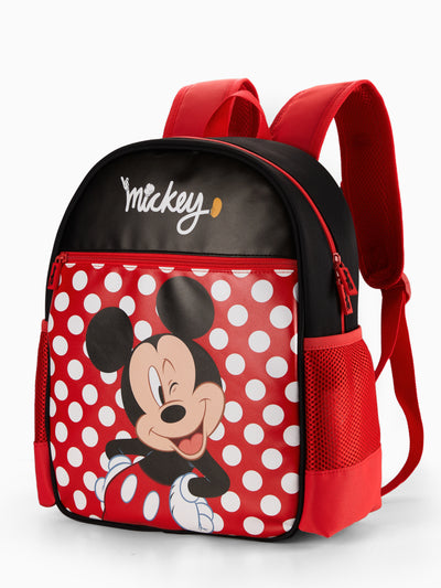 Disney Mickey and Friends Toddler Girl Minnie Backpack with Chest Strap & Bottle Pockets Hot Pink Black