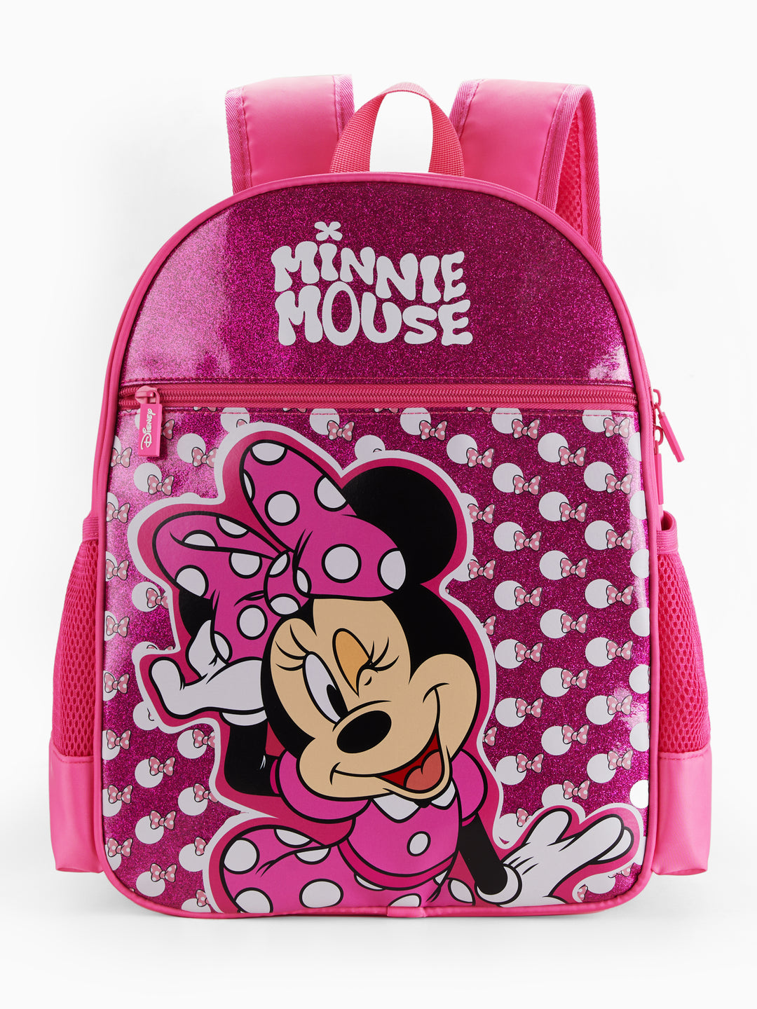 Disney Mickey y Amigos Mochila Minnie para Niña Pequeña con Correa en el Pecho y Bolsillos para Botella Rosa Intenso