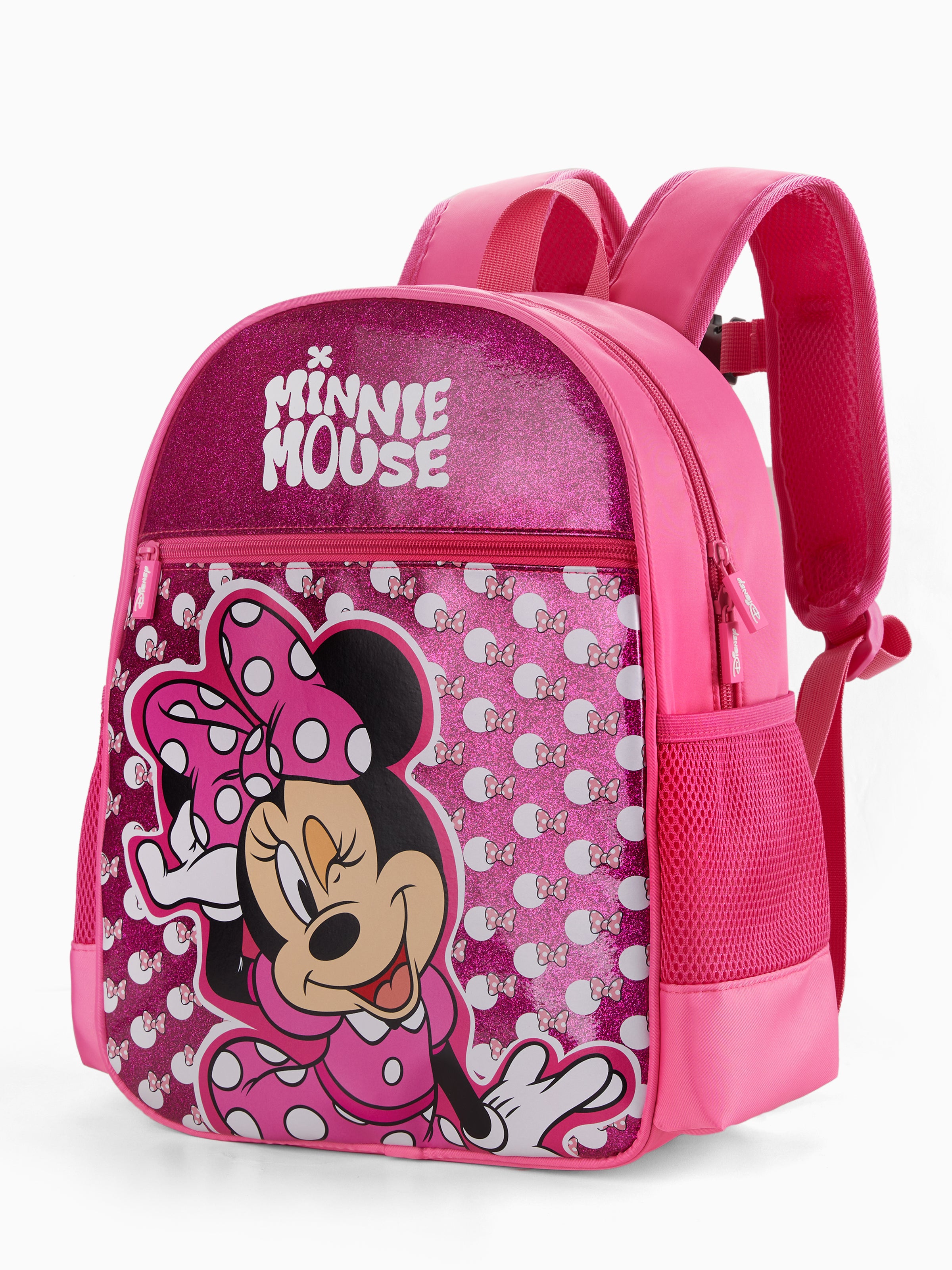 cheap toddler girls mini backpack Disney Mickey and Friends Toddler Girl Minnie Backpack with Chest Strap & Bottle Pockets Hot Pink