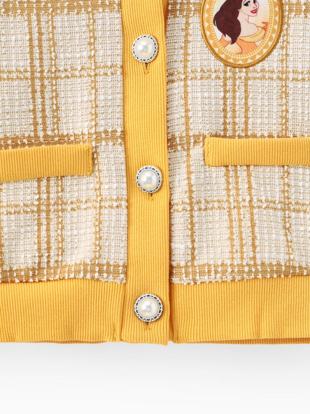 Disney Princess Belle Tweed Cardigan And Skirt Set Yellow