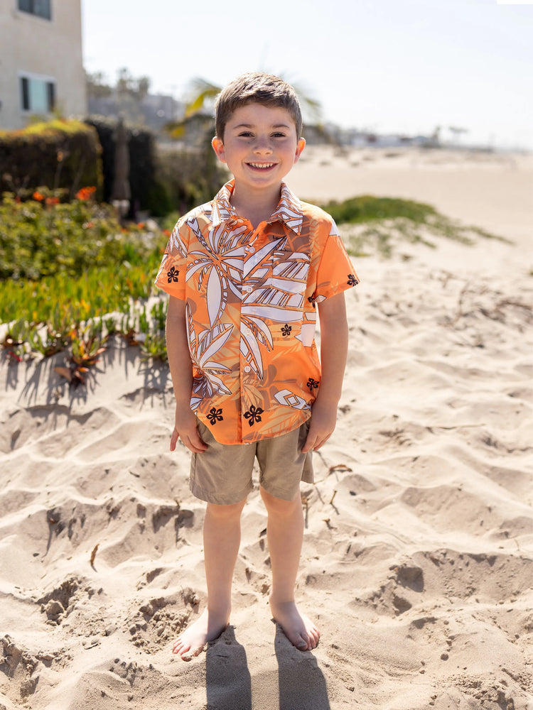 Robe/chemise assortie sans manches en crochet tropical à motif feuilles de palmiers Moana de Disney Princess Family, jaune