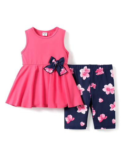 Ensemble 2 pièces haut tunique et leggings pour petite fille Roseo
