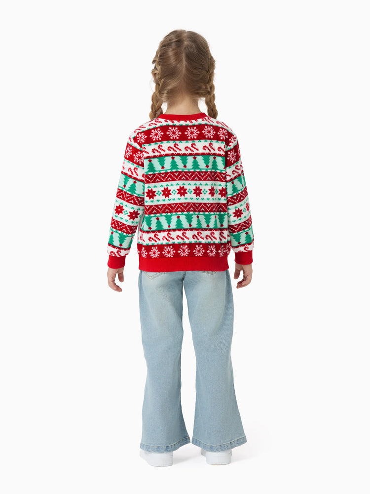 Disney Mickey and Friends Christmas Toddler Girl Fleece Sweatshirt White