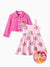 Disney Princess Toddler Girl 2pcs Belle Rapunzel Naia? Dress with Cotton Jacket Set Pink