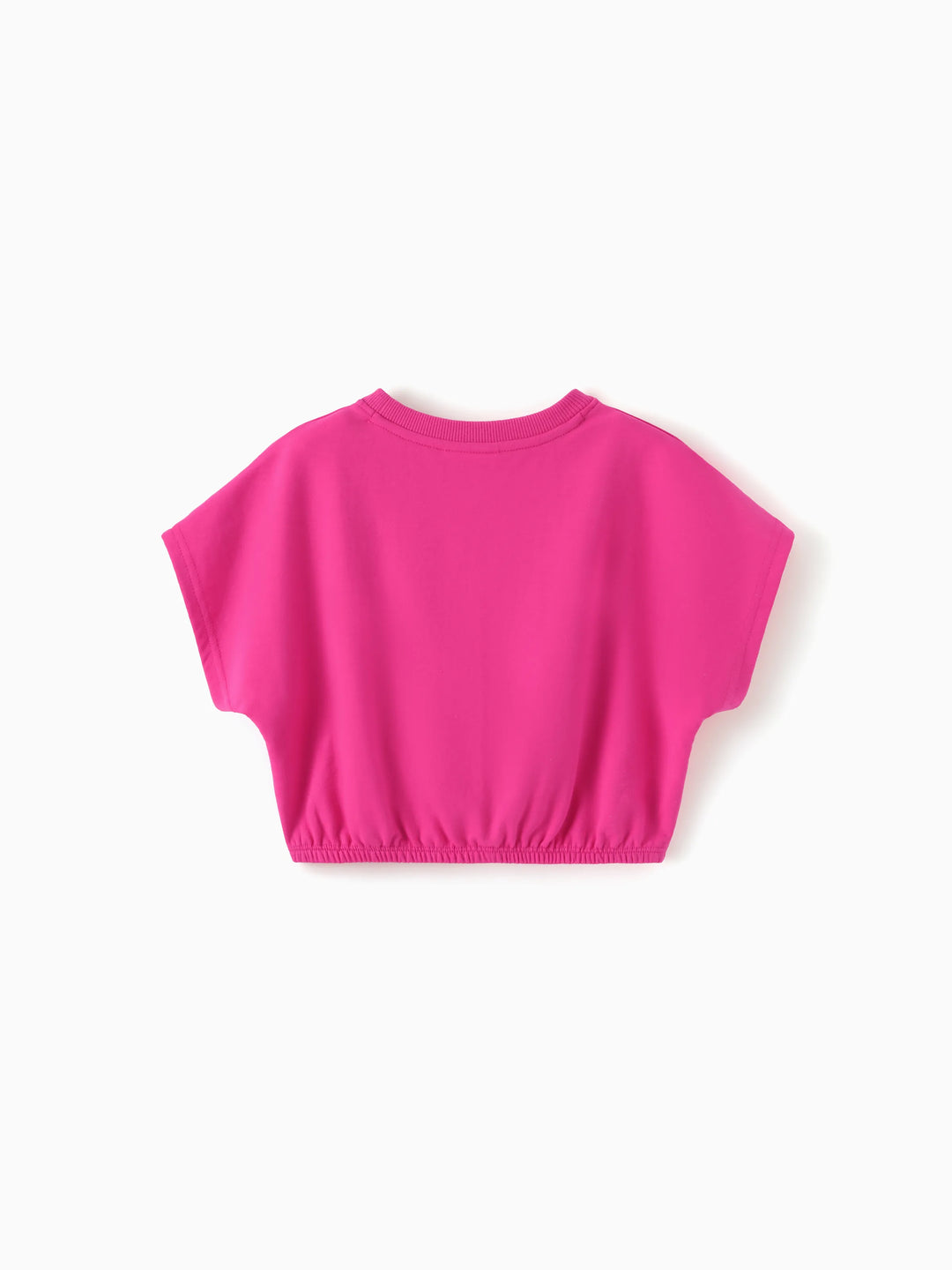 Barbie Mommy and Me 2-teiliges Fledermausärmel Crop-Top und Shorts Set Hot Pink