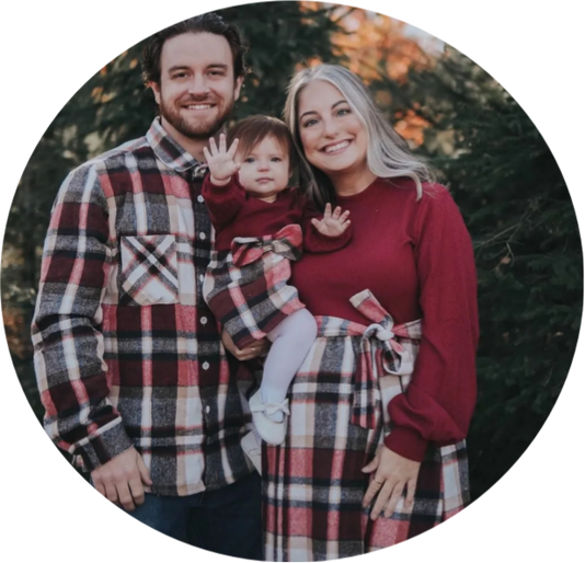 Cozy plaid family look for 1-2Y baby