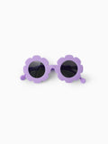 Polarized Sunflower Toddler Sunglasses Silicone Purple