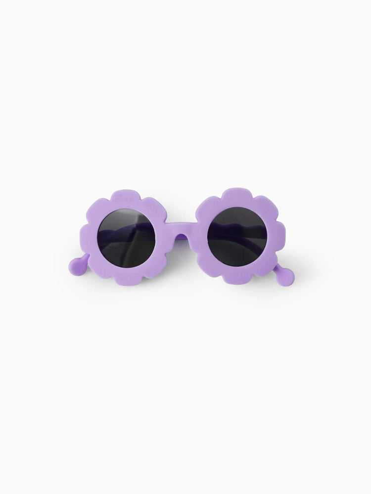 Polarized Sunflower Toddler Sunglasses Silicone Purple