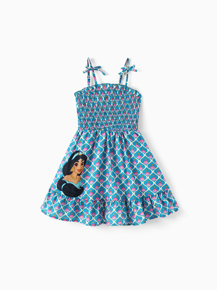 Vestido/top familiar a juego de princesas Disney Jasmine azul