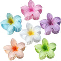 6-Pack Colorful Flower Hair Claw Clips