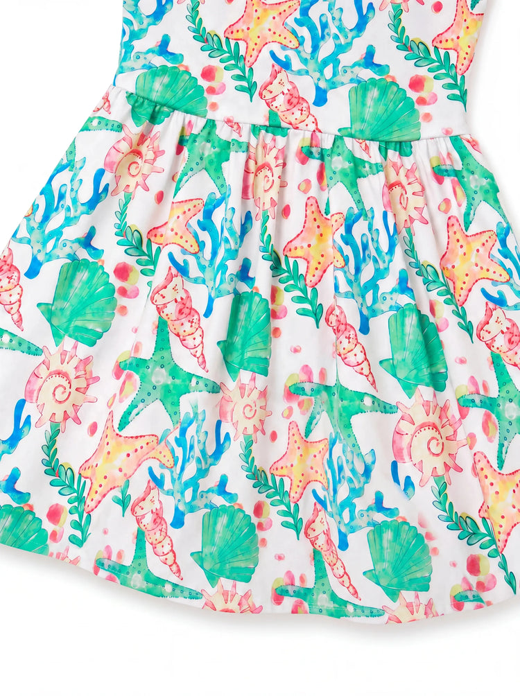 Ocean Vibes Toddler Girl Crossback Dress Green
