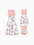 Mommy and Me Family Matching Pink Sleeveless Splicing Floral Print Midi Dresses and Colorblock Short-sleeve Polo Shirts Sets Pink