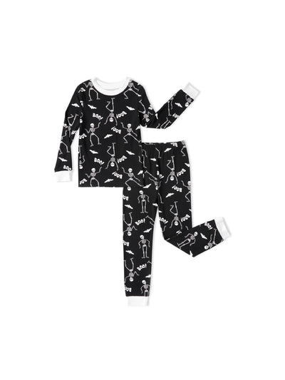 Christmas / Halloween Pajamas 2-piece Bamboo Pajamas Set With Playful Print for Toddler / Kids ( Snug-Fitting) Color block